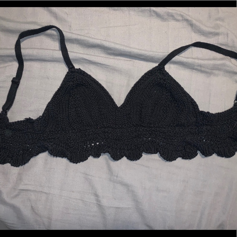 Sexy Fun Adam Levine Blk crochet Bra Top size M